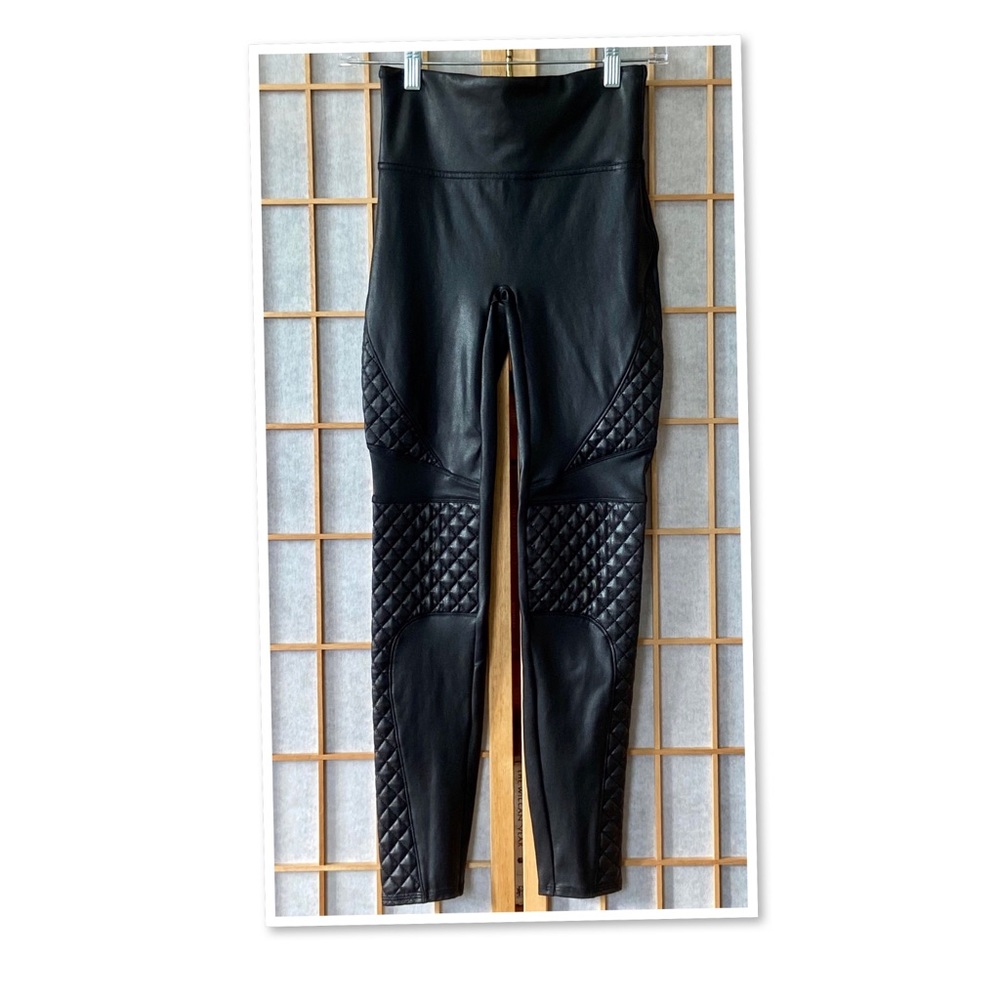 Spanx Faux Leather Quilted Leggings